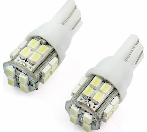 Pinzhi 2pcs T10 W5W 194 Car Auto White 20 SMD LED Side Light Bulb 12V 501 Bright Lamp