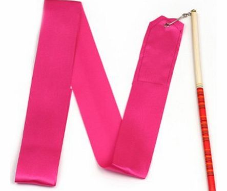 Pinzhi 4M Gym Ballet Dance Ribbon Rhythmic Art Gymnastic Streamer Baton Twirling Rod