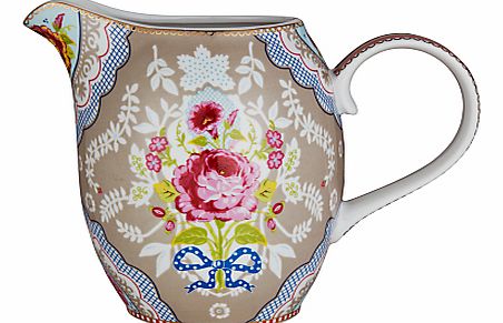 PiP Studio Floral Jug, 1L, Khaki