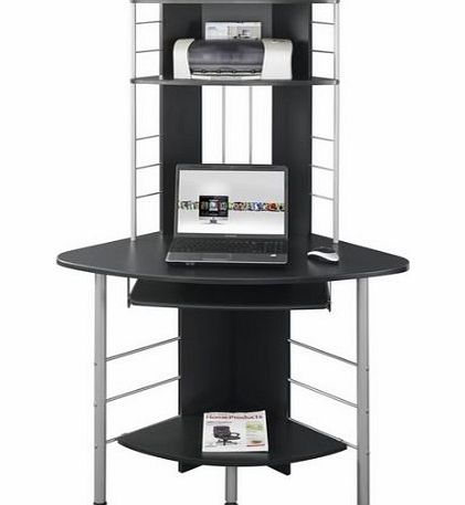 Piranha Trading Limited Piranha PC8g Compact Corner Computer Desk with 3 Shelves