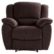 Pisa recliner armchair, chocolate