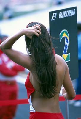 Pit Babes Barrichello Pit Babe 2001 Brazilian Grand Prix Poster - Extra Large (70cm x 100cm)