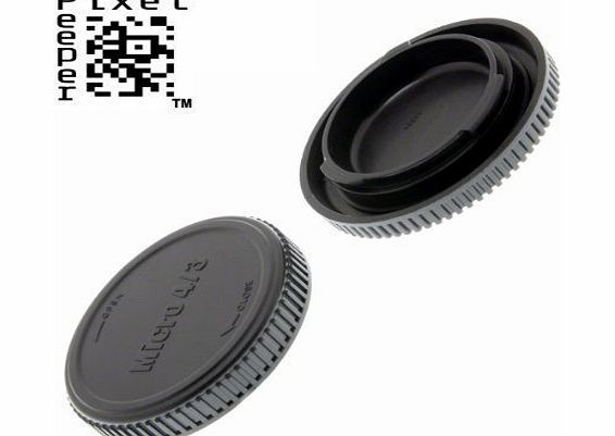 Pixel Peeper Body Cap amp; Rear Lens Cap for Micro 4/3rds Olympus amp; Panasonic Cameras/Lenses