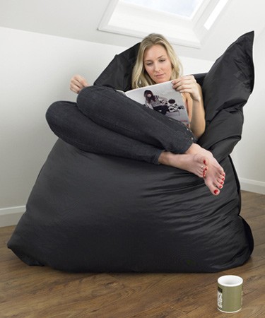 Plain Lazy giant black bean bag