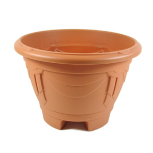 plastic Planter with Feet Terracotta 34cm