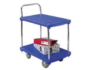 Plastic shelf trolley