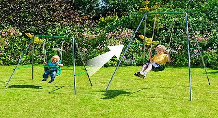 Play Centres Plum 2 in 1 Metal Swing Set