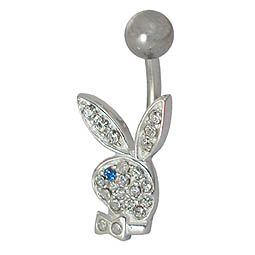 Playboy Crystal Navel Ring