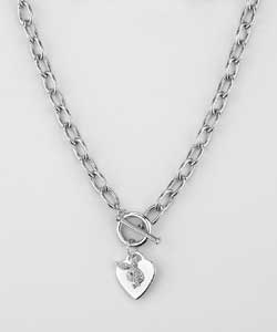 heart stone set bunny necklet