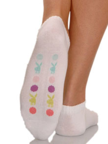 Playboy Party Polka Trainer Socks