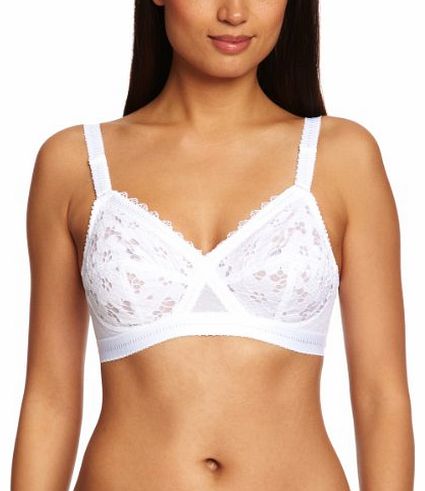 Classic Lace Full Cup Womens Bra White 36B