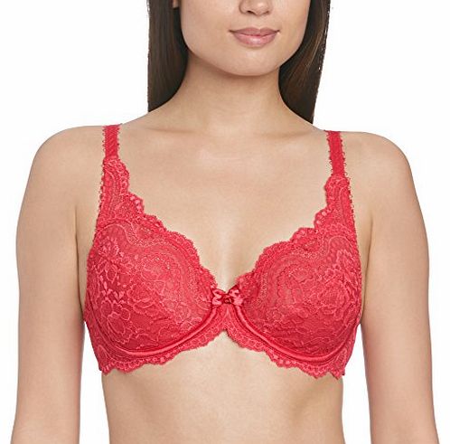 Playtex Womens Flower Lace Full Cup Everyday Bra, Red (Raspberry), 36B