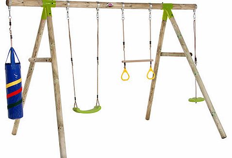 Plum Capuchin Wooden Pole Swing Set