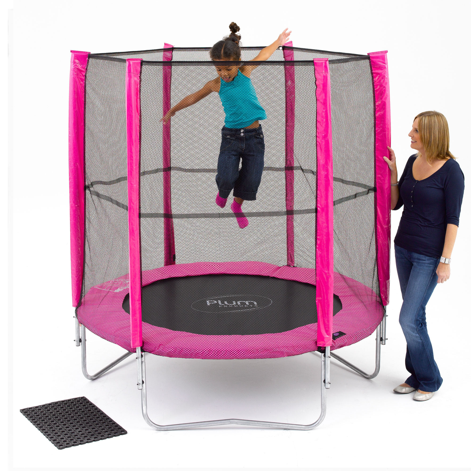 Pink Trampoline & Enclosure - 6ft