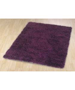 Plum Shaggy Rug - 170 x 110cm