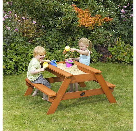 Wooden Sand and Picnic Table