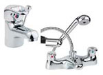 Plumbworld Como Bathroom Tap Pack 2 - Basin Mixer and Bath Shower Mixer