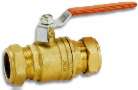 Plumbworld Compression DZR Ball Valve 22mm