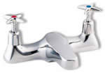 Plumbworld Cross Head Deck Bath Filler Tap