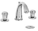 Plumbworld Senate 3 Hole Basin Mixer Tap Chrome