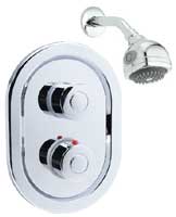 Plumbworld Tempest Concealed Thermostatic Shower with Kit Splash Chrome