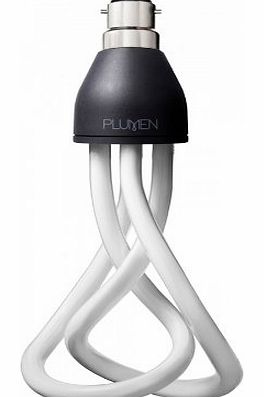 Plumen 001 BC B22d Bayonet Fitting 11 Watt CFL Designer Low Energy Light Bulb, 8 Year Lifetime