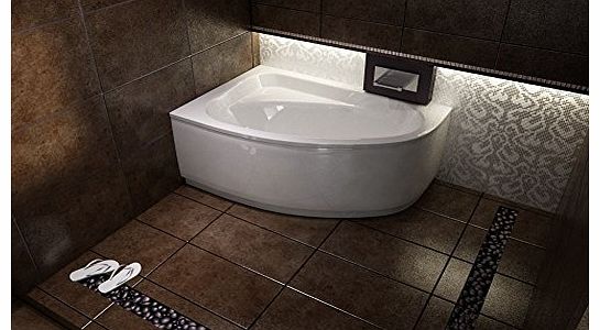 pmd *CORNEA* SPACE SAVER CORNER BATH 140 X 80 (PANEL  STAND INCL) 1400 X 800 *LEFT HAND* HIGH QUALITY