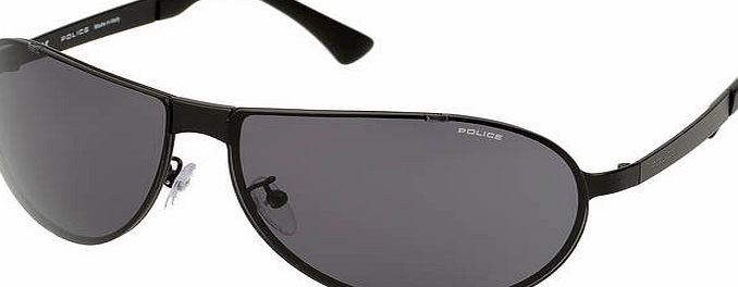 Police Black Light Metal Wrap with Dark Grey Lens