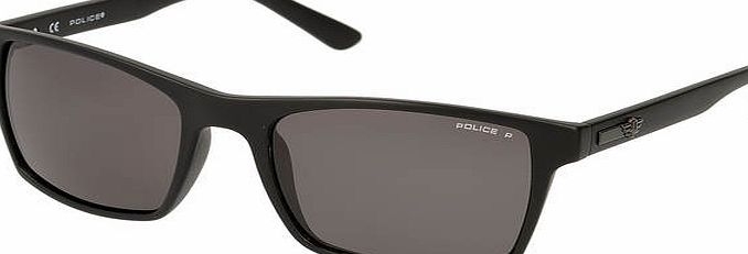 Police Black Plastic Wrap with Grey Polarised Lens