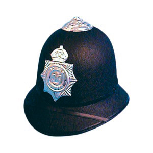 Helmet, black hard plastic