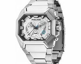 Police Mens Hunter Silver Steel Bracelet Watch