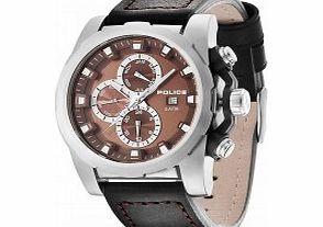 Police Mens Speedster Chronograph Dark Brown Watch