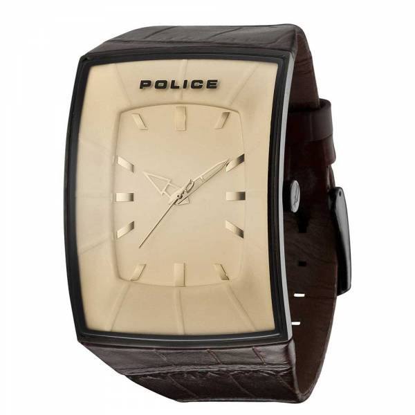 Police Mens Vantage Golden Dial Brown