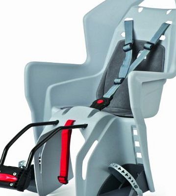 Polisport Koolah Carrier / Pannier Rack Mounted Rear Child Seat, Light Grey / Grey