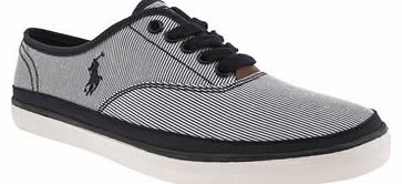 mens polo ralph lauren navy & white oran shoes