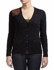 Womens patch detail cardigan