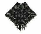 Crochet Poncho - Black