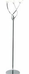 Areto Glass & Metal Halogen Foot Switch Floor Lamp