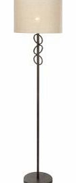 Badbury Fabric & Metal Foot Switch Floor Lamp