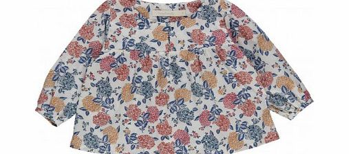 Poppy Rose Liberty Christine Blouse Blue `3 months,6