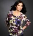 Portfolio 3/4 Sleeve Paint Print Blouse with