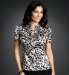 Portfolio Nehru Collar Animal Print Blouse