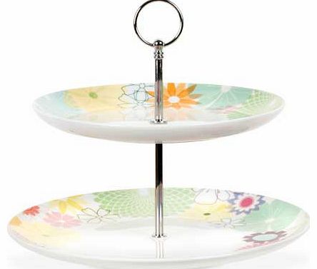 Portmeirion Crazy Daisy 2 Tier Cake Stand