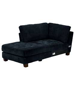 Left Hand Chaise Unit - Black