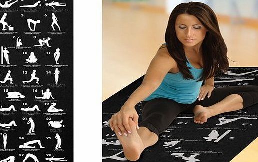 Posh Porschey New Back Black 28 Poses Yoga Mat
