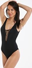 Pour Moi, 1295[^]277674 LBS Plunge Loop Suit - Black
