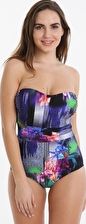 Pour Moi, 1295[^]264497 Tiger Lily Control Suit - Purple Multi