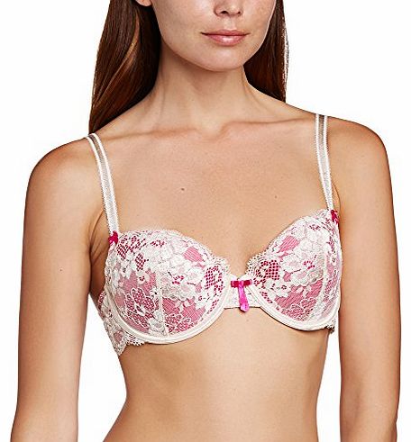 Womens Amour Balcony Everyday Bra, Pink (Nude/Fuchsia), 34D