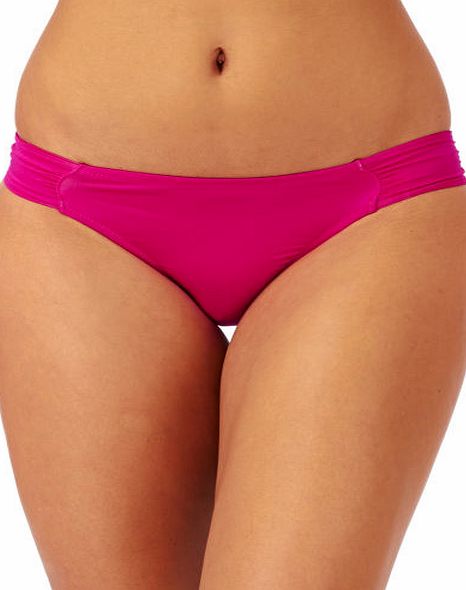 Pour Moi Womens Pour Moi Shimmer Bikini Bottom - Fushia