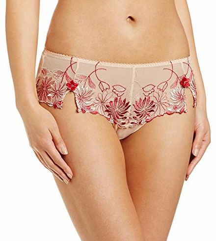 Pour Moi Womens St Tropez Knickers, Beige (Caramel/Red), Size 14